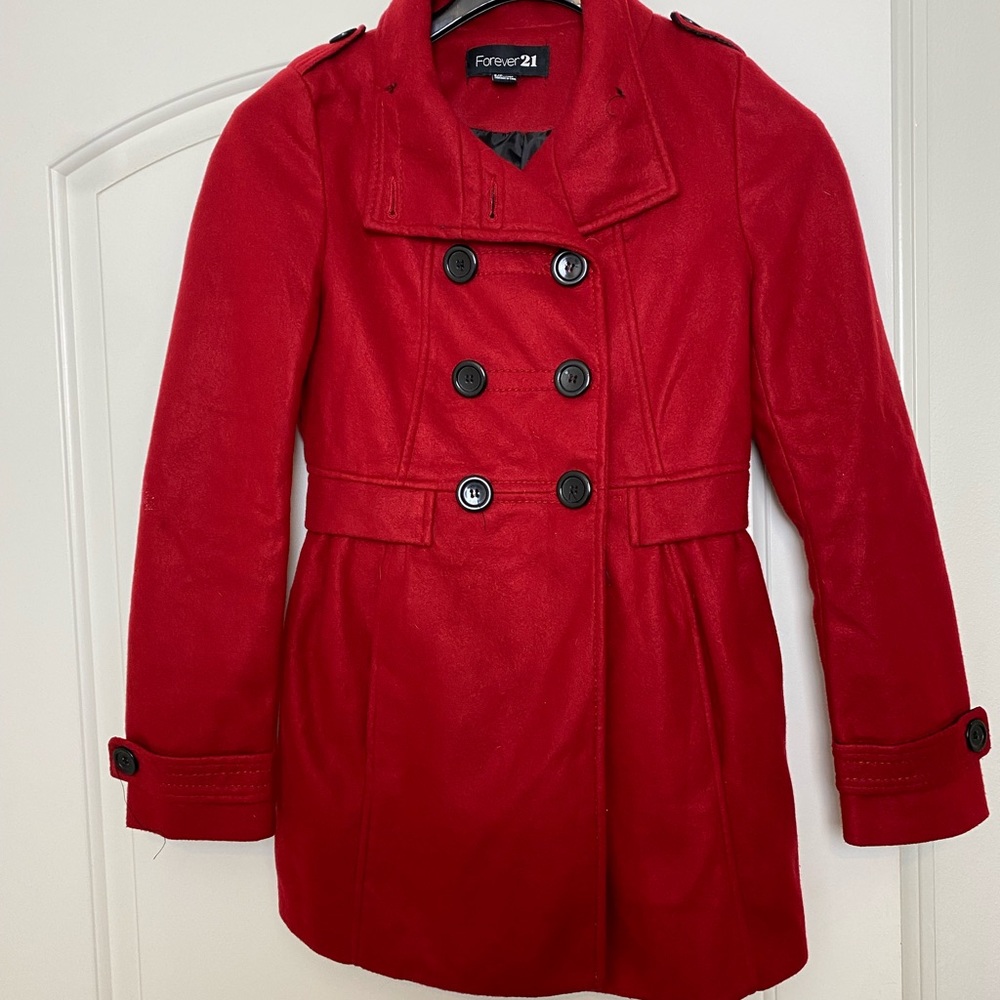 Super Cute Red Peacoat ❤️